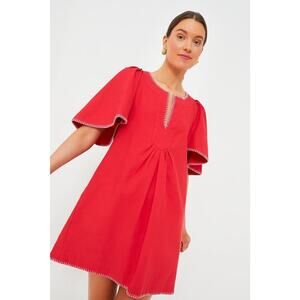 POMANDER PLACE Poppy Stitch Finley Flutter Sleeve Dress Size XS NWT